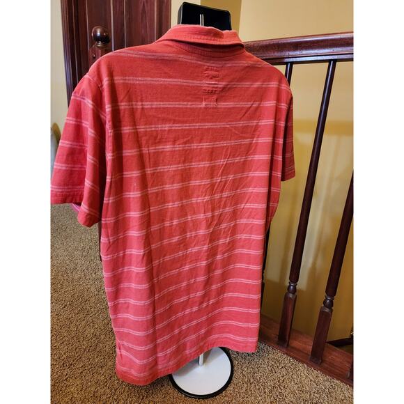Fossil Polo Shirt Vintage Fit Mens Size XL Distressed 54 Striped Short Sleeve - Picture 3 of 13